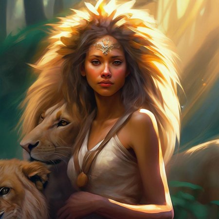 Девушка львица