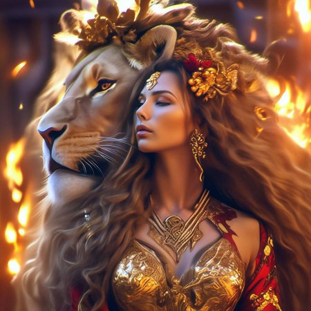 Женщина со львом