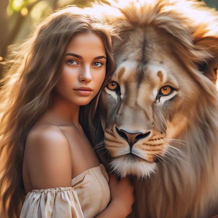 Фотосессия со львом