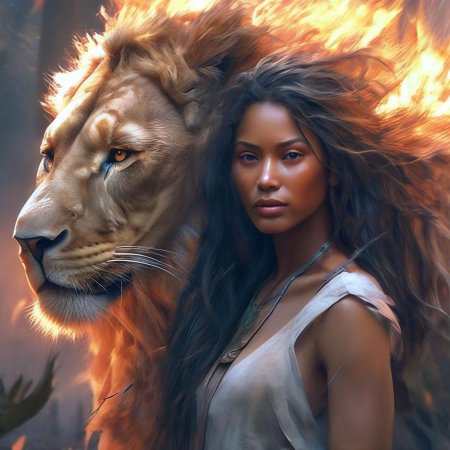 Женщина со львом