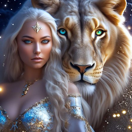 Девушка львица