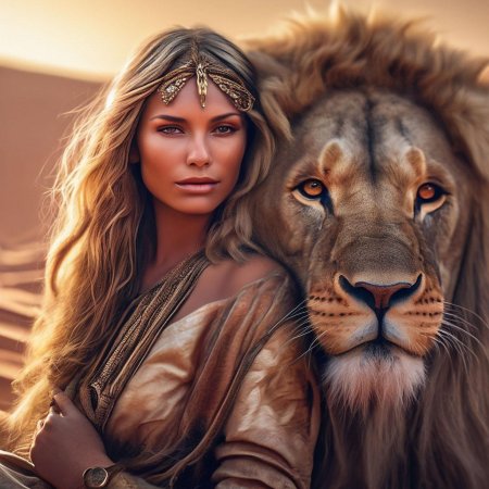 Женщина со львом