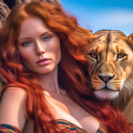 Женщина львица