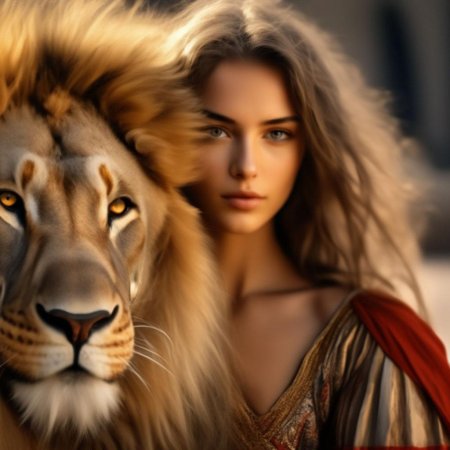 Девушка и лев