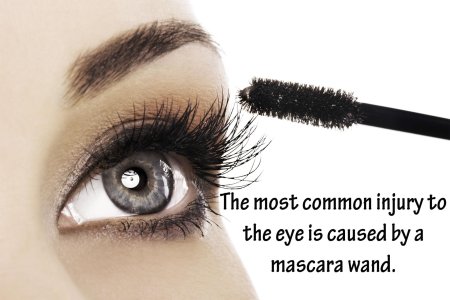 Ресницы накрашенные тушью