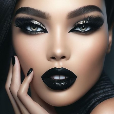 Черный макияж глаз