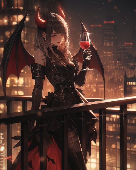 Демон девушка арт