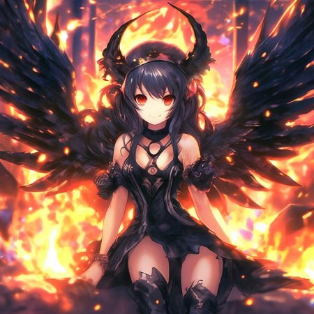 Девочка демон аниме