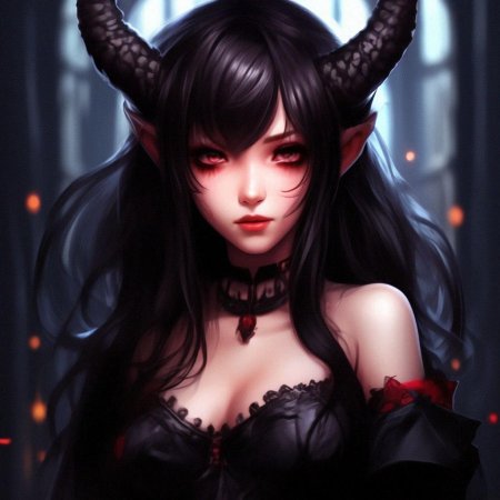 Красивая девушка демон