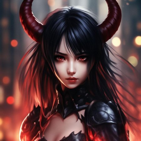 Девушка демон аниме