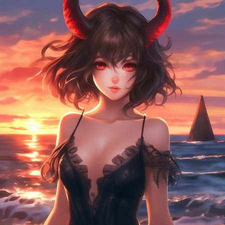 Красивая аниме девушка