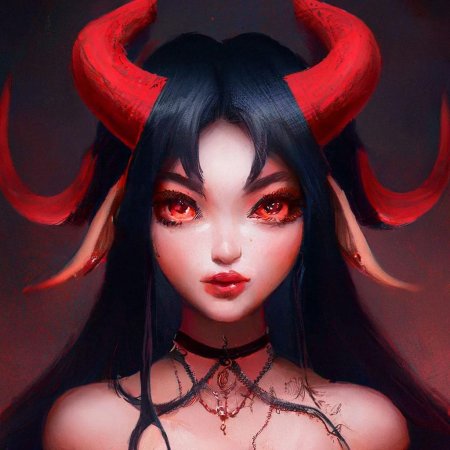 Девушка демон рисунок