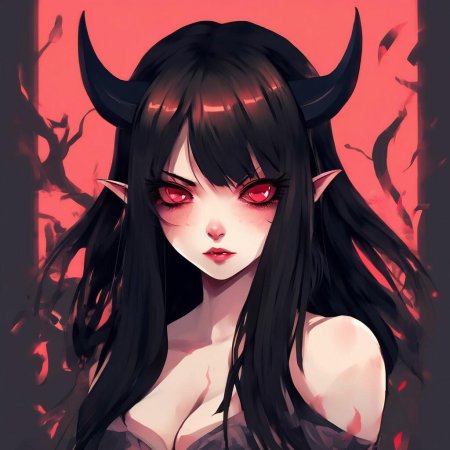 Аниме девушка демон