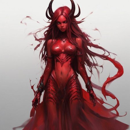 Красный демон девушка