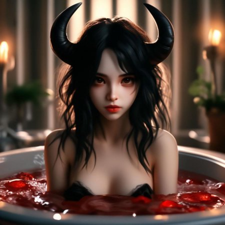 Девушка демон аниме