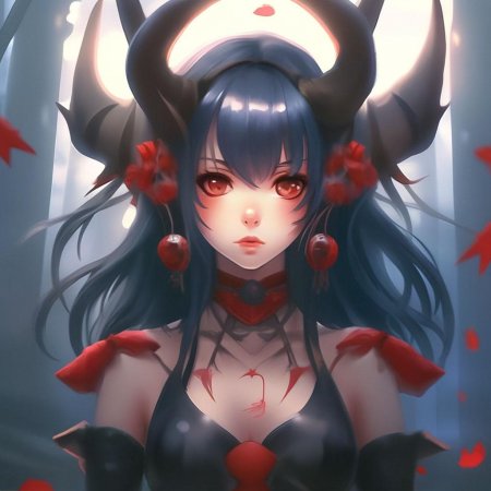 Девушка с рогами