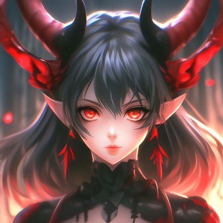 Девушка демон арт