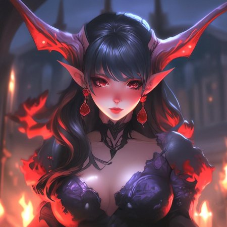 Девочка демон арт
