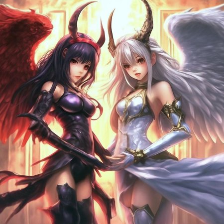 Аниме девушка ангел