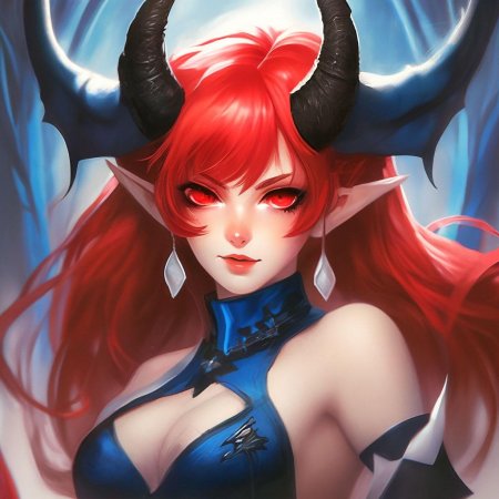 Демон с рогами