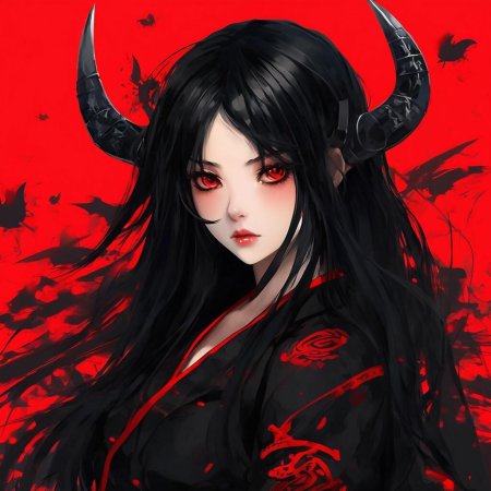 Демон девушка арт