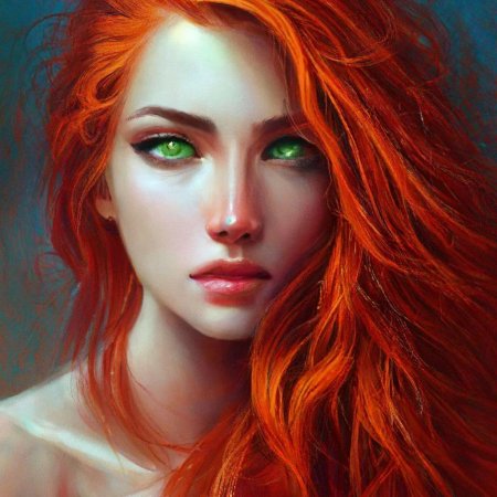 Девушка с рыжими волосами и зелеными глазами