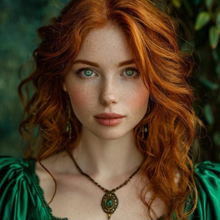 Красивая рыжая девушка