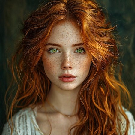 Девушка рыжая