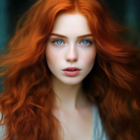 Девушка с длинными рыжими волосами
