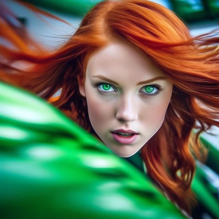 Рыжие волосы зеленые глаза