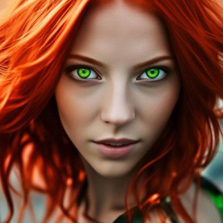 Рыжая ведьма с зелеными глазами