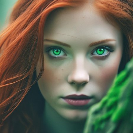 Зеленые глаза девушки