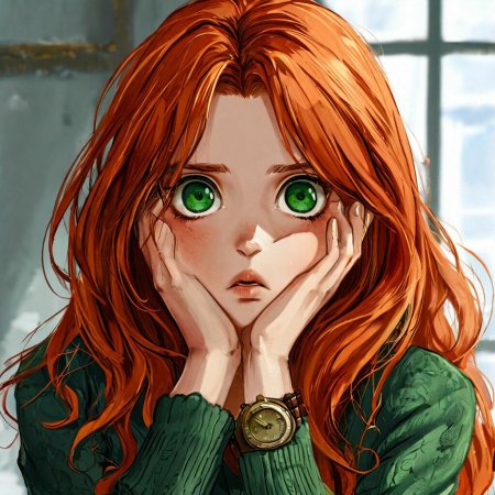 Аниме рыжая