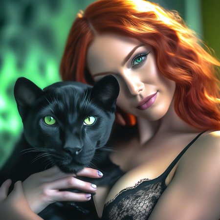 Девушка с пантерой