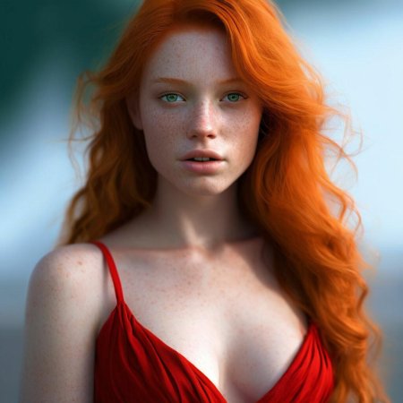Рыжая девушка красивая
