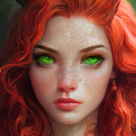Рыжая девушка с зелеными глазами