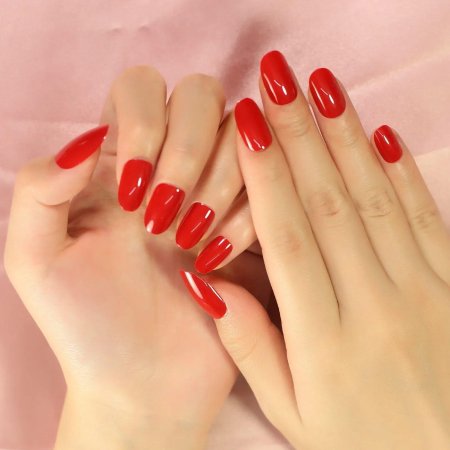 Накладные ногти красные