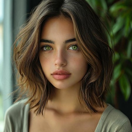 Девушка русые волосы