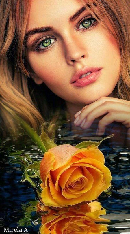 Русая девушка с зелеными глазами