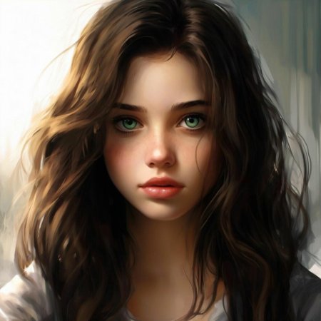 Девушка с темно русыми волосами