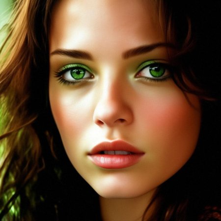 Красивая девушка с зелеными глазами