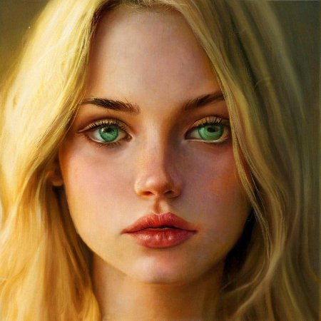 Русая с зелеными глазами