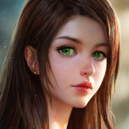 Красивая девушка с зелеными глазами
