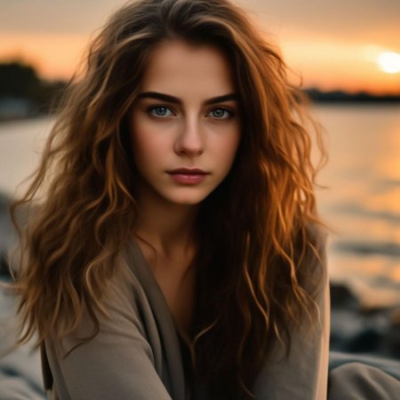 Девушка русые волосы