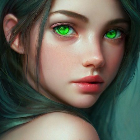 Красивая девушка с зелеными глазами