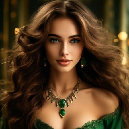 Красивая девушка с зелеными глазами