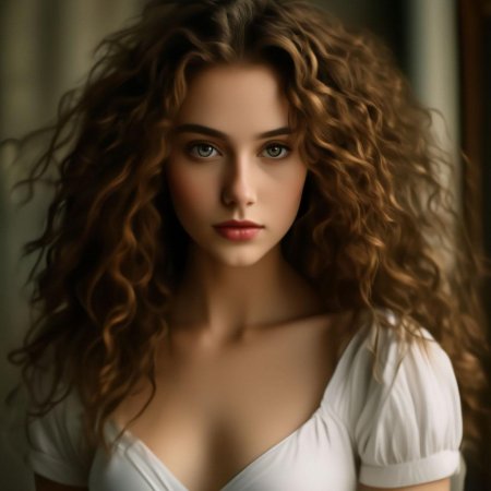 Русые кудрявые волосы