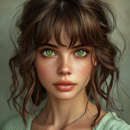 Русые волосы зеленые глаза