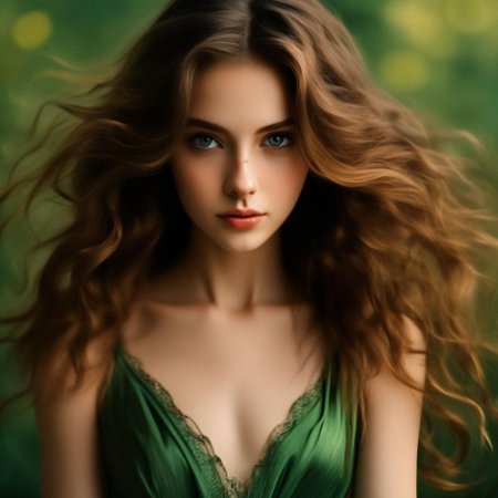 Русая с зелеными глазами