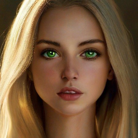 Блондинка с зелеными глазами